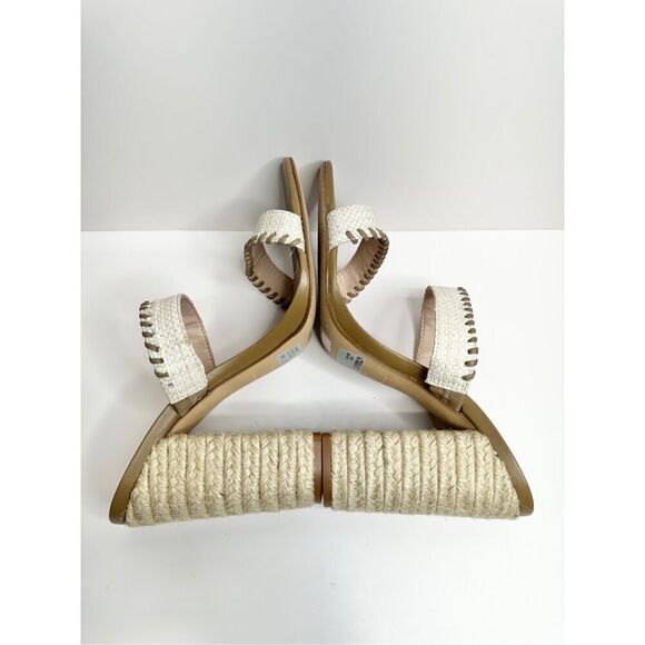 AQUA Sandals Woven Casual Espadrille Block Heel Size 9.5B NEW - Picture 5 of 10